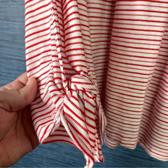 Lauren Ralph Lauren | Red White Striped Top Large - Picture 3 of 7